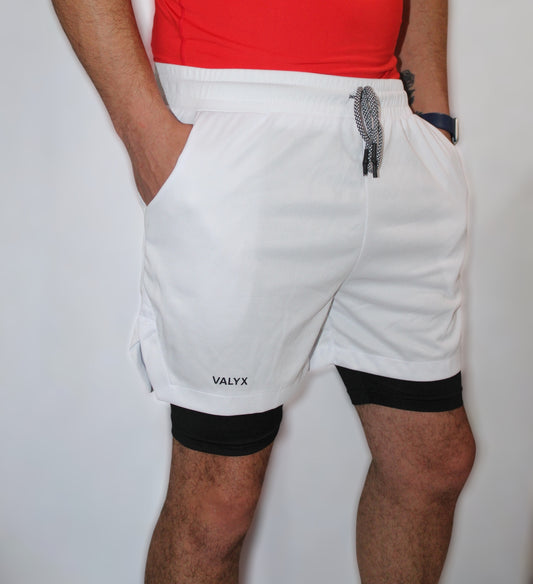 Vextro White Shorts